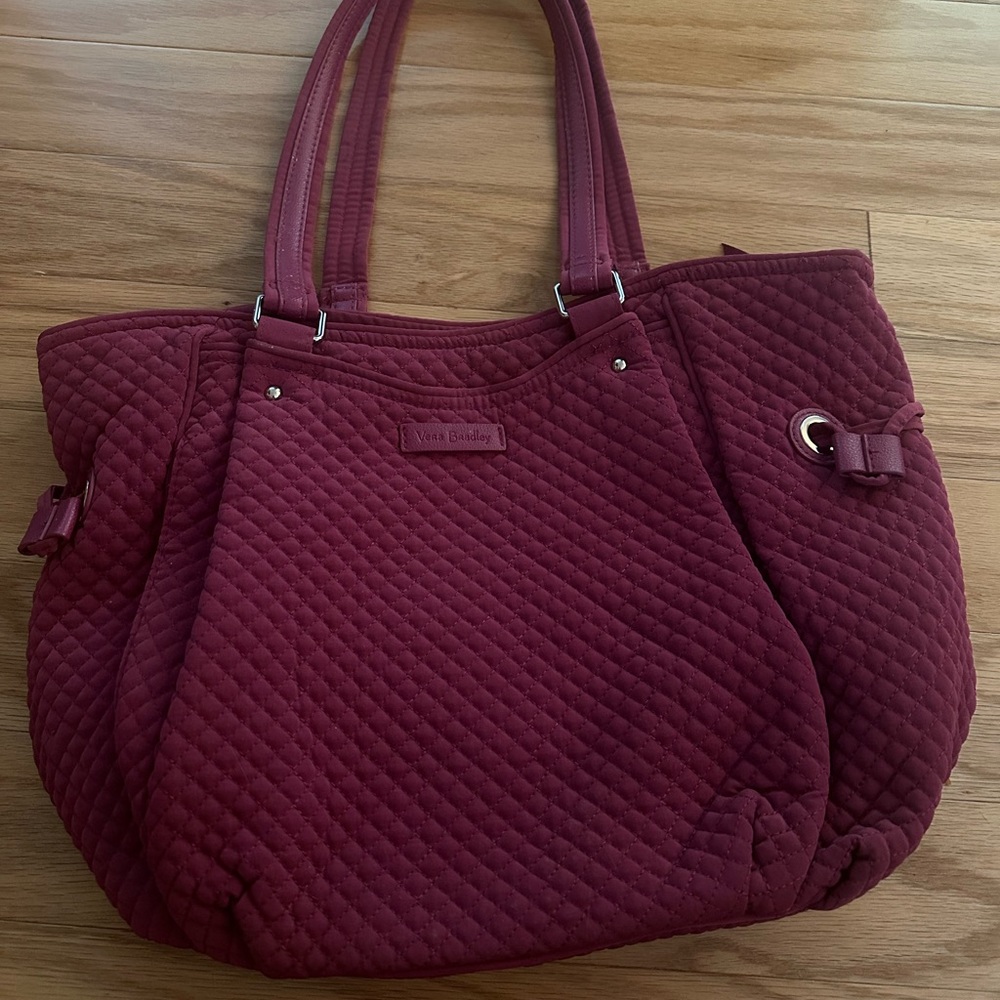 Vera Bradley Quilted Burgundy Tote Bag